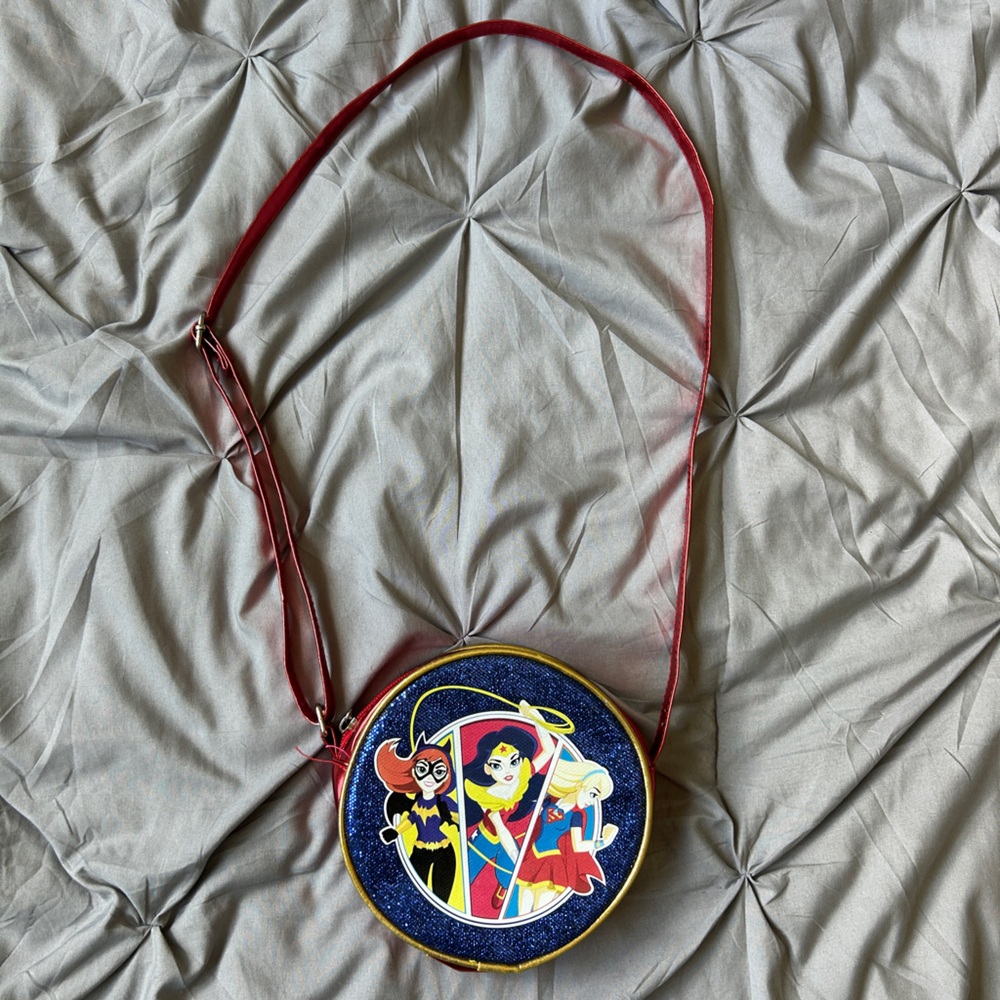Target DC Superhero Girls Round Bag - Red and Blue